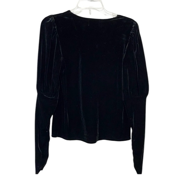 Bella Ella Boutique Fashion Icon Velvet Top - Black Regencycore - SZ S - Picture 3 of 9